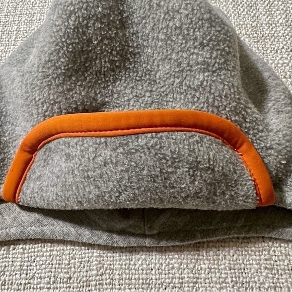 GYMBOREE Gray Fleece Trapper Winter Hat Boy Girl 18M-3T Orange Vintage Velcro - Picture 4 of 10